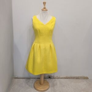 Taylor Yellow Quilted Mini Dress